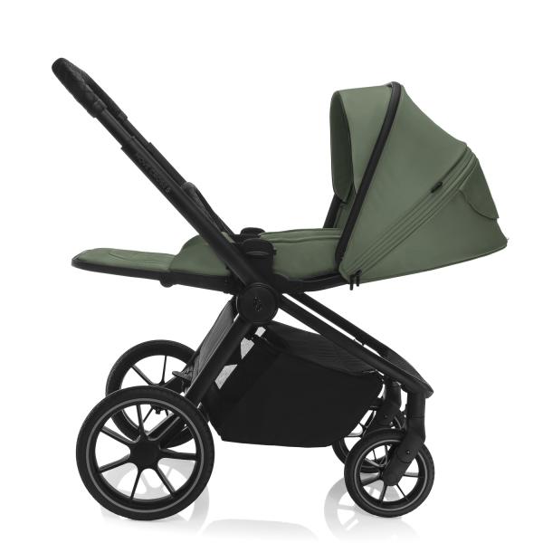 Set sportovní kočárek Move Cross 5 + hluboká korba XL 5 + adaptéry, Rocky Green (obrázek 10)