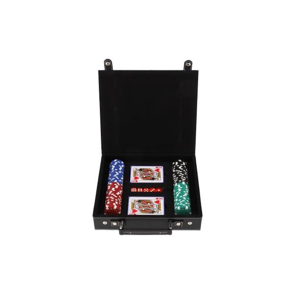 Poker sada 100ks + karty a kostky, v kufříku, 28x25x8cm (obrázek 4)
