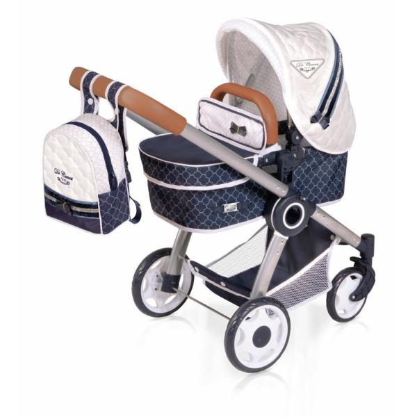 DeCuevas 80537 Skládací kočárek pro panenky 3 v 1 s batůžkem TOP Collection