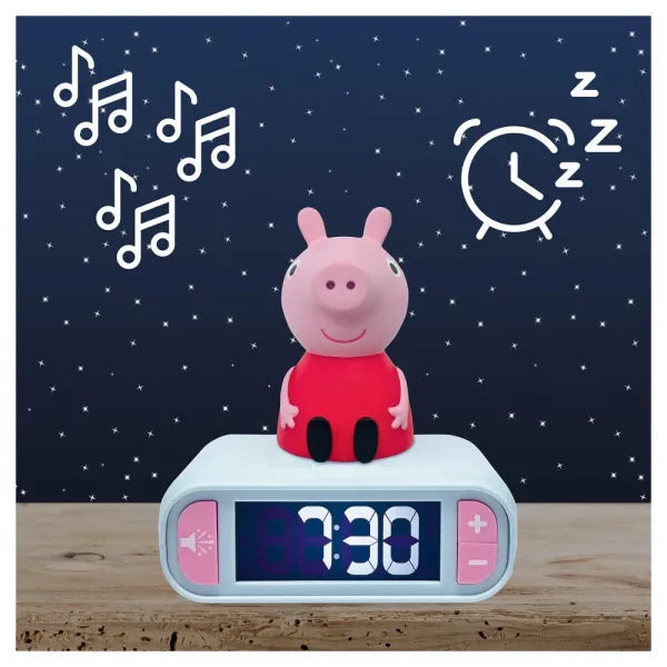 Budík s nočním 3D světlem - Prasátko Peppa (obrázek 6)
