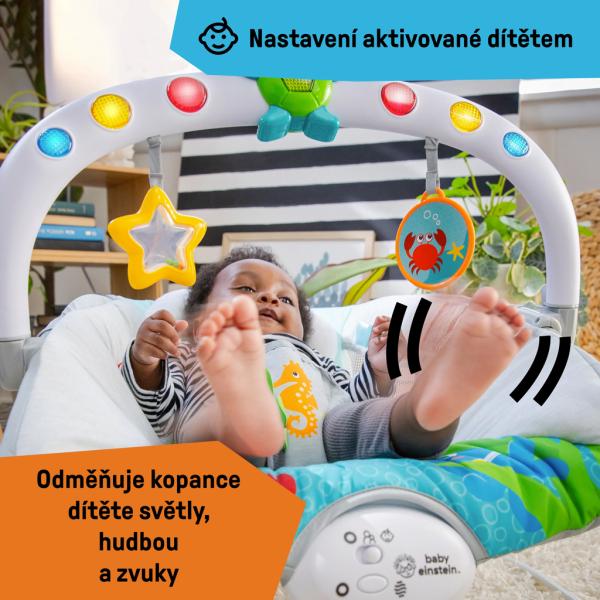 BABY EINSTEIN Lehátko hudební vibrační se světýlky Kick to It Neptune do 9 kg (obrázek 9)