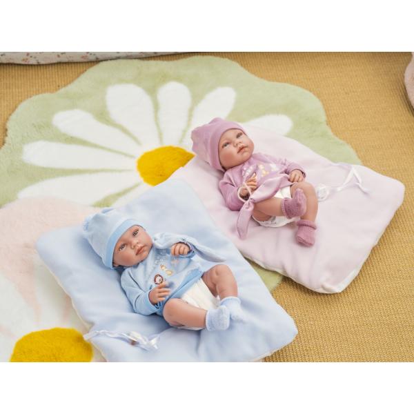 Llorens 84346 NEW BORN HOLČIČKA - realistická panenka miminko s celovinylovým tělem (obrázek 6)