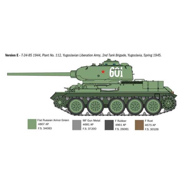 Model Kit tank 6758 - T34/85 Závod 112 Mod. 1944 (1:35) (obrázek 8)