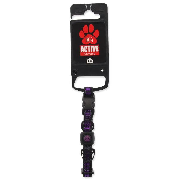 Obojek Active Dog Strong XS fialový 1×21-30cm