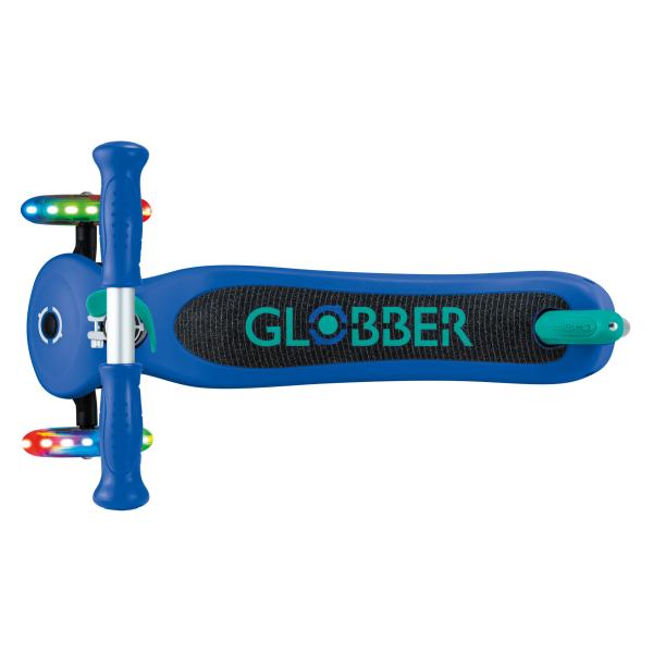 Globber dětská tříkolová koloběžka - Primo Lights V2 - Svítící Kolečka - Navy Blue (obrázek 8)