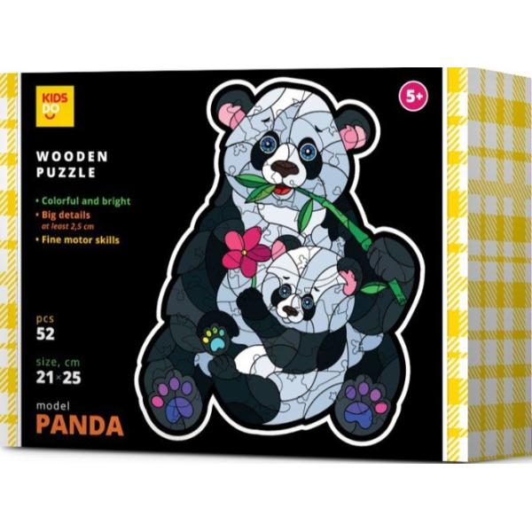 Dřevěné puzzle set Panda