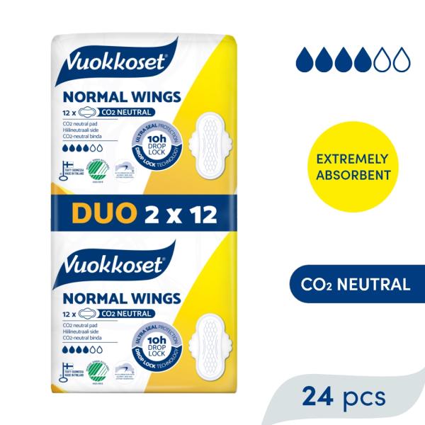 VUOKKOSET Vložky s křidélky Normal Wings (24 ks)