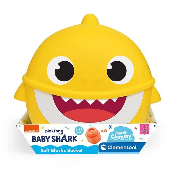 Clementoni Clemmy baby – Baby Shark – Vědro s kostkami malé