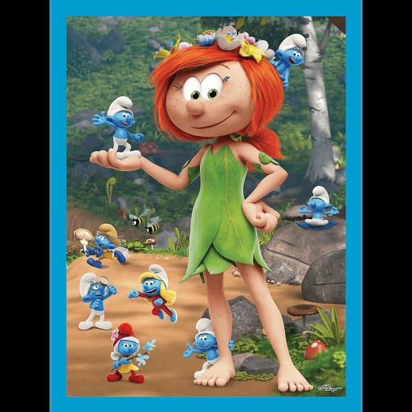 Trefl Puzzle + pexeso 2v1 Šmoulové se baví