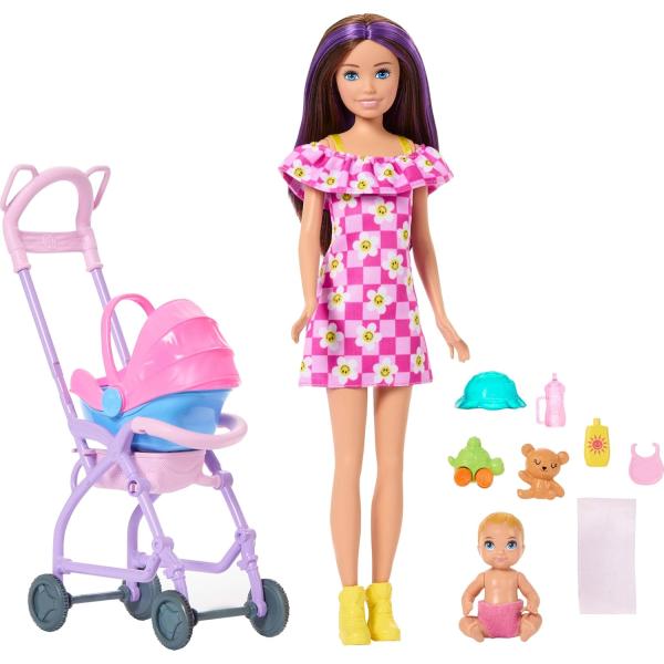 Mattel Barbie® Skipper™ BABYSITTERS pestúnka s kočíkom