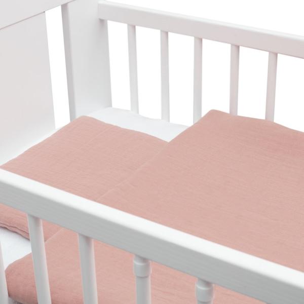 Mušelínová sada s výplní New Baby 80x70 cm růžová (obrázek 3)