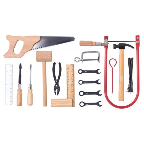 Woody Kovové nářadí v dřevěném boxu – velké