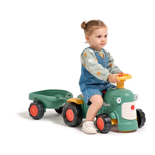 Falk traktor baby Maurice zelený vintage s přívěsem (obrázek 6)