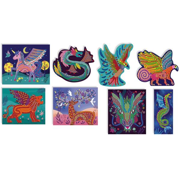 Janod Atelier mozaika Fantastická zvířata Sada Maxi 7+