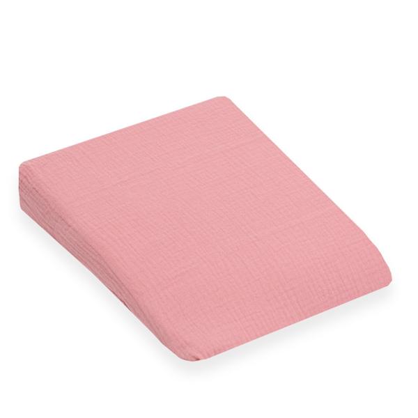 Mušelínový poťah na detský vankúš - klin New Baby STANDARD 30x37cm pink