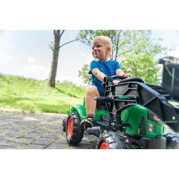 Falk Supercharger šlapací Traktor Velký s otevírací kapotou a vlečkou zelený (obrázek 4)