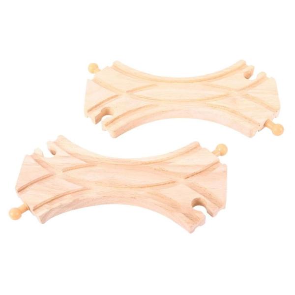 Bigjigs Rail Spojená symetrická výhybka 2 ks