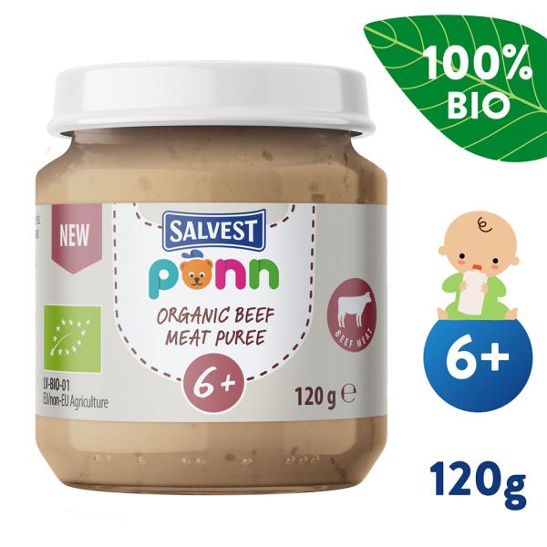 SALVEST Ponn BIO Hovězí pyré (120 g)