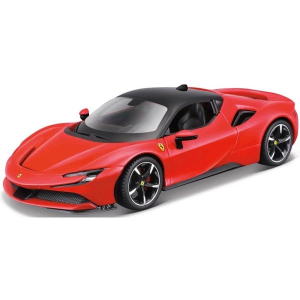 MaistoM. Ferrari Assembly line, SF90 Stradale, RED, window box, 1:24