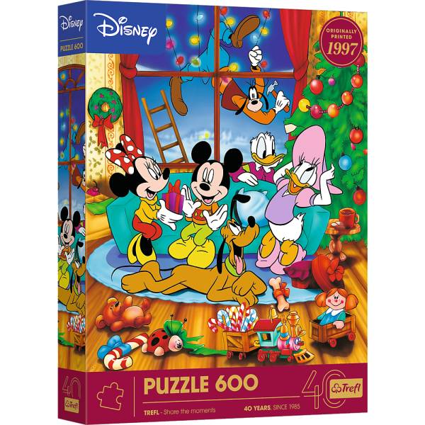 Trefl Puzzle 600 Výročné - Mickey Mouse a priatelia / Vianoce