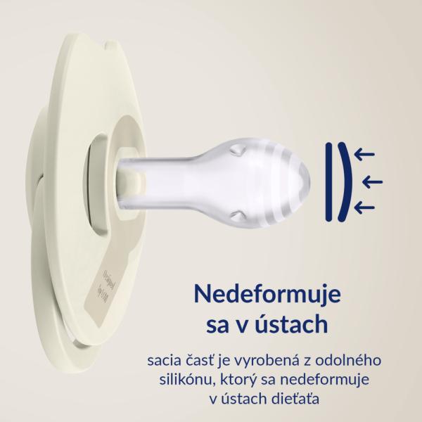 LOVI Dudlík svítící silikonový dynamický Prime 0-6m 1ks Blush