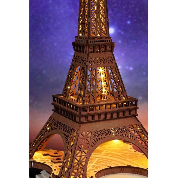 RoboTime 3D dřevěné puzzle Rolife Eiffelova věž Night Shining
