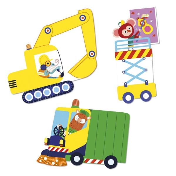 Janod Stickers Velké samolepky Dopravní prostředky 50 ks (obrázek 6)