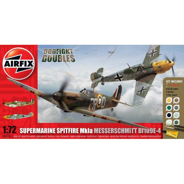 Gift Set letadlo A50135 - Supermarine Spitfire Mk1a Messerschmitt Bf109-4 (1:72)