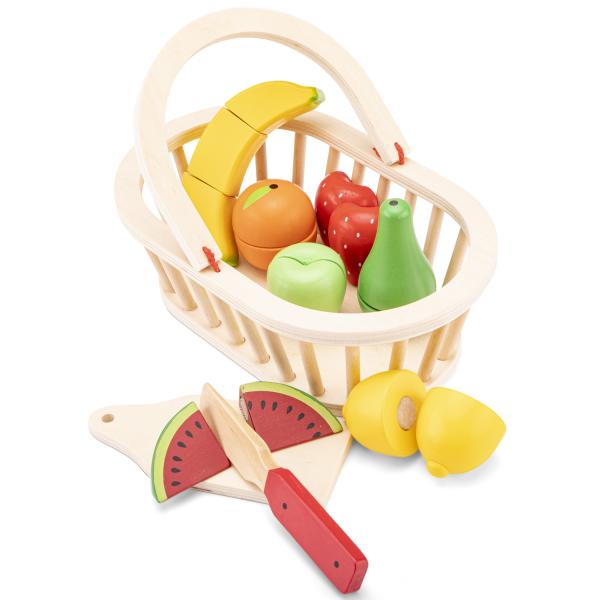 New Classic Toys Sada na krájení - košík s ovocem (obrázek 4)