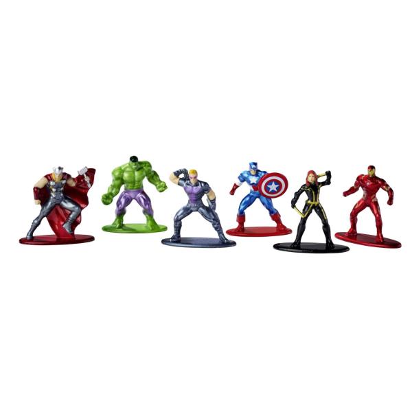 Jada Marvel Avengers Kovové sběratelské nanofigúrky figurky 1,65" - 6 ks