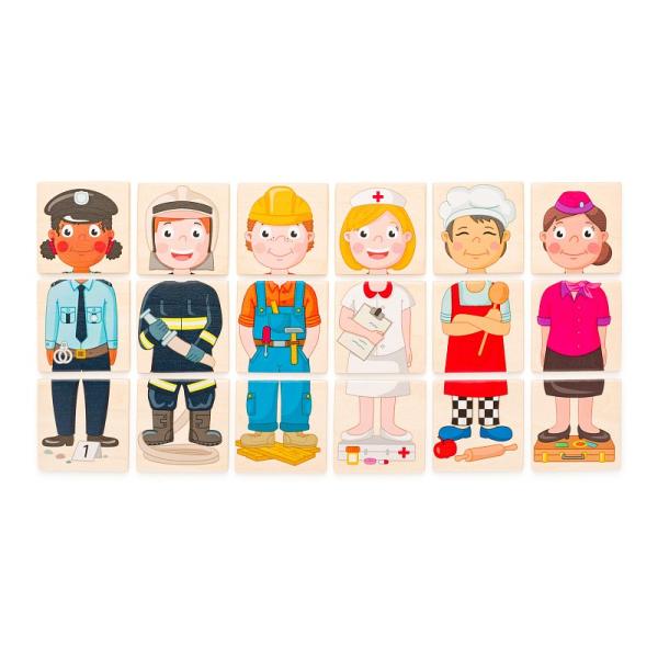 Woody Puzzle Lidé a povolání z celého světa v dr. krabičce