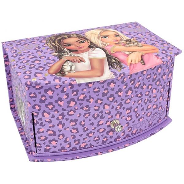 Top Model Šperkovnice, Fialová, Talita a Candy, se zrcátkem