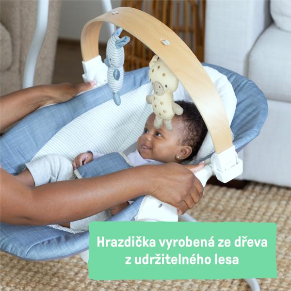 INGENUITY Houpačka houpající hudební Chambray 0m+, do 9 kg (obrázek 4)