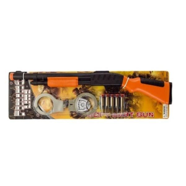 Puška/brokovnice + pouta + náboje na přísavky plast 50 cm