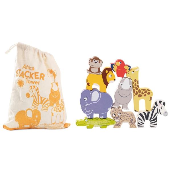 Le Toy Van Petilou Skládací věž Afrika 9 ks