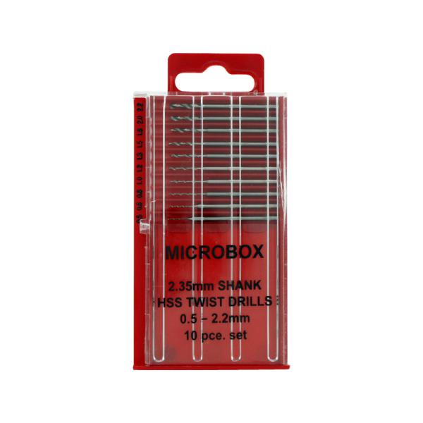Modelcraft vrtáky HSS 0.5-2.2mm so stopkou 2.35mm (sada 10ks)