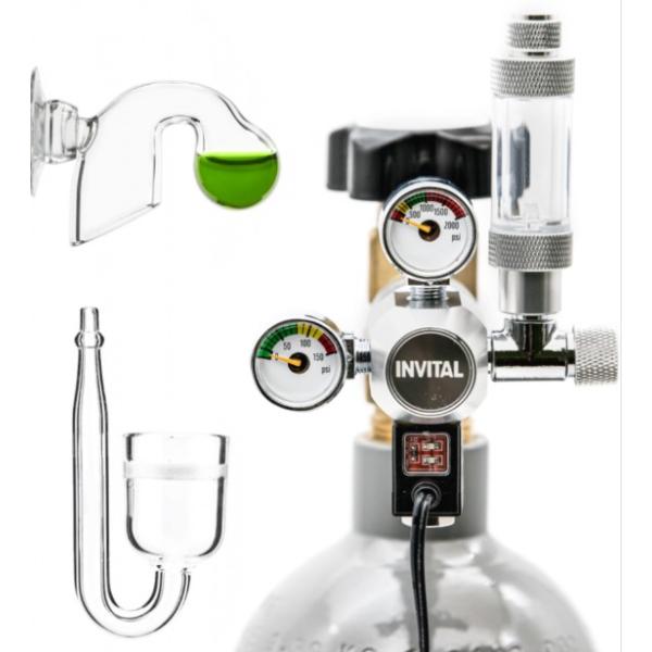 CO2 sada s nočným vypínaním s 2,1l fľašou s príslušenstvom