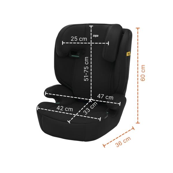Autosedačka Beta i-Size isofix, Black