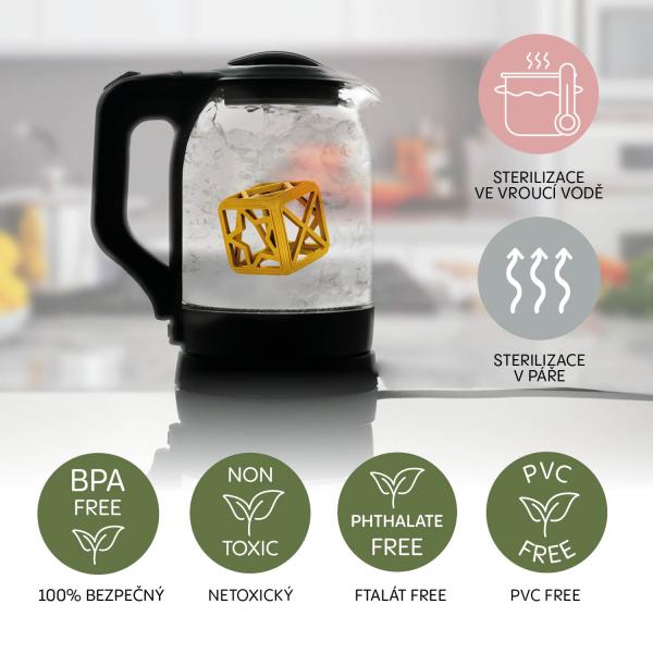 Silikonové kousátko Square, Forest Green (obrázek 5)