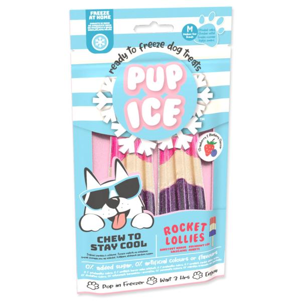 Pochoutka Pup Ice chlazená se jahodou a borůvkou 2ks 90g