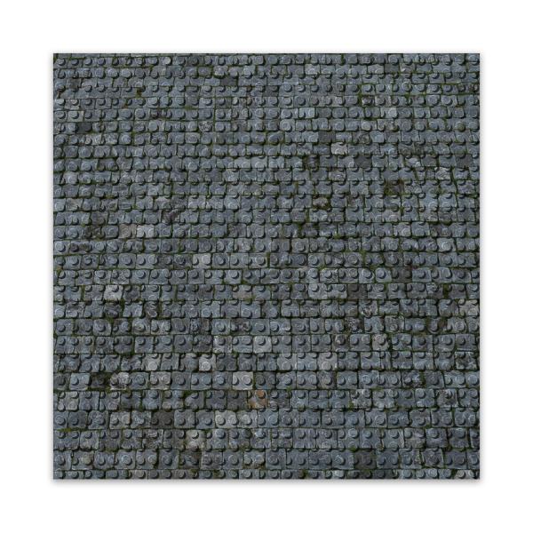 BRIXIES Plus 225.003 Dizajnová podložka na stavanie - dlažobné kocky 25,5 x 25,5 cm