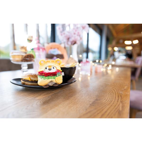 NICI plyš MyMochi Tiger Tiggy 8cm v kostýmu hamburger a okurka, set dárkové balení (obrázek 8)