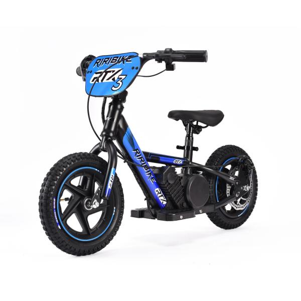 Dětské elektrické odrážedlo RIRIBIKE RTX3 24V (12”), modré, Lithiová baterie, 100W motor, K