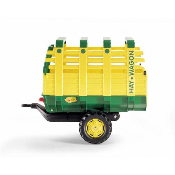 Rollytoys Vlečka na seno za traktor 1osá Hay Wagon - zelenožltá