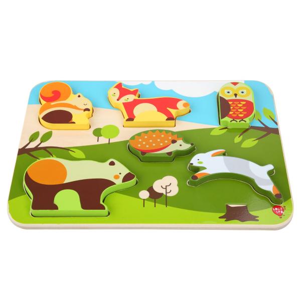 Lucy & Leo 225 Lesní zvířátka -Dřevěné vkládací puzzle 7 dílů (obrázek 5)
