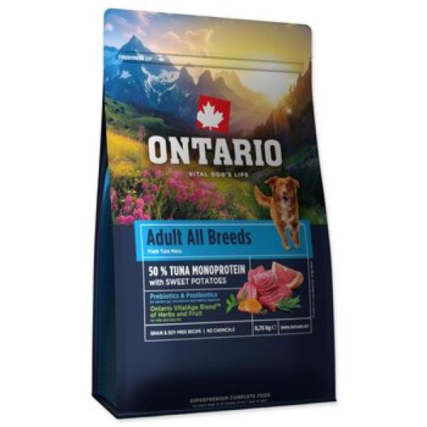 Krmivo Ontario Adult All Breeds Monoprotein Turkey & Sweet Potatoes 0,75kg (obrázek 6)