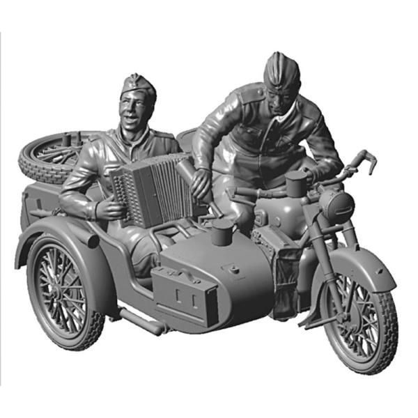 Model Kit figurky 3639 - Soviet WWII Motorcycle M-72 (1:35) (obrázek 7)