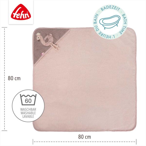 Osuška s kapucí plameňák, Pink (obrázek 5)