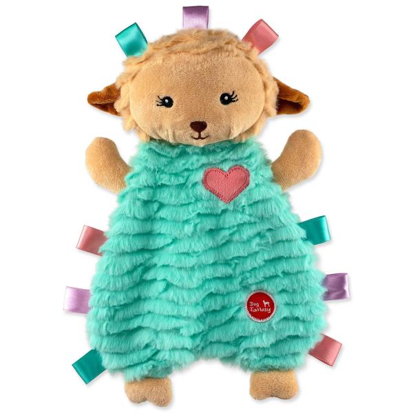 Hračka Dog Fantasy Cuddle Ovečka tyrkysová 29cm