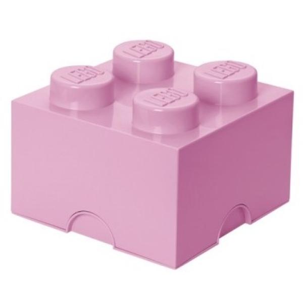 LEGO® úložný box 4 - svetlo ružová 250 x 250 x 180 mm